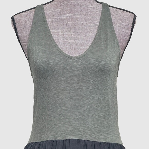 Dolan Left Coast Dress Womens Size XS Green Black & Sienna‎ V-Neck Jersey Tank - Picture 4 of 11